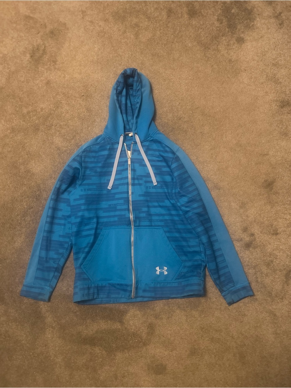 Under Armour Teal Blue Full-Zip Hoodie
